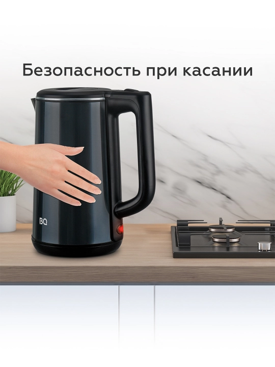 Elektr choynak BQ KT2026S,uch qatlamli korpus, 2200 Vt, 1,8 litr