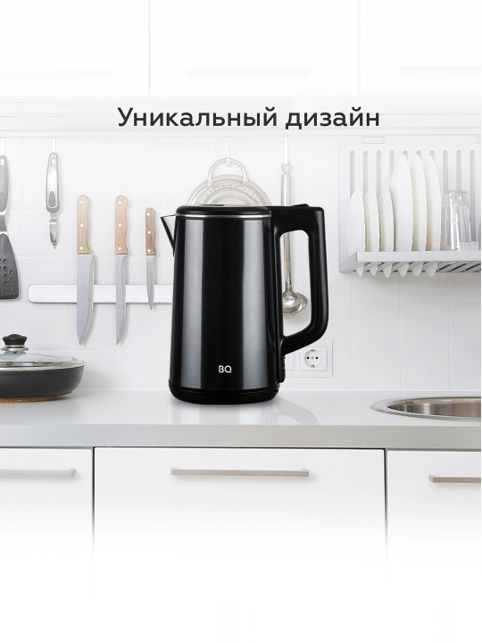 Elektr choynak BQ KT2026S,uch qatlamli korpus, 2200 Vt, 1,8 litr