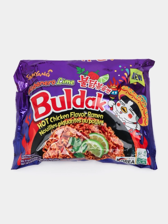Лапша быстрого приготовления Samyang Hot chicken ramen Habareno Lime, 135 гр