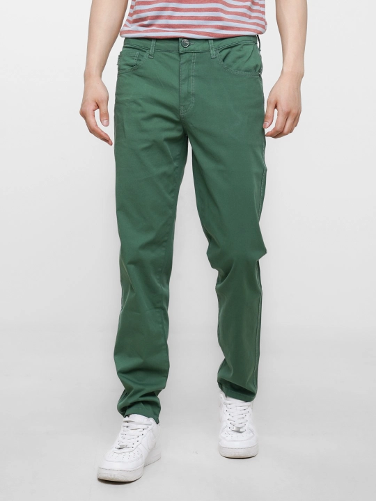 Erkaklar chino poluklassik shimi, kuz-bahor va iliq qish uchun elastanli twill shim - 