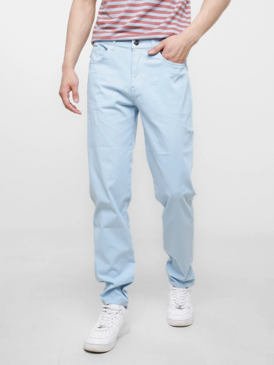 Erkaklar chino poluklassik shimi, kuz-bahor va iliq qish uchun elastanli twill shim
