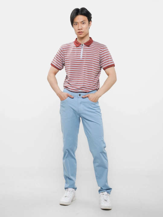 Erkaklar chino poluklassik shimi, kuz-bahor va iliq qish uchun elastanli twill shim