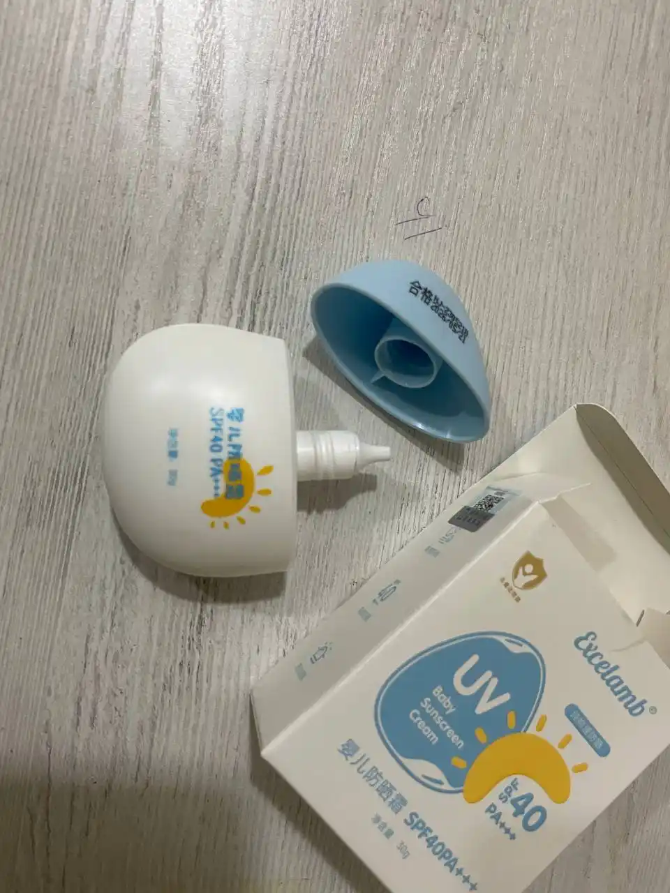 Детский солнцезащитный крем Excelamb натуральный, увлажняющий SPF 40+
