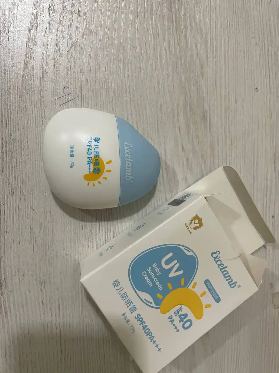 Детский солнцезащитный крем Excelamb натуральный, увлажняющий SPF 40+