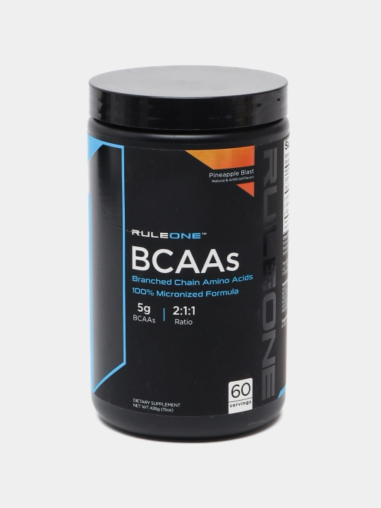 БЦАА, для восстановления, от боли в мышцах, от катаболизма, R1 BCAA s, 60 порций - 