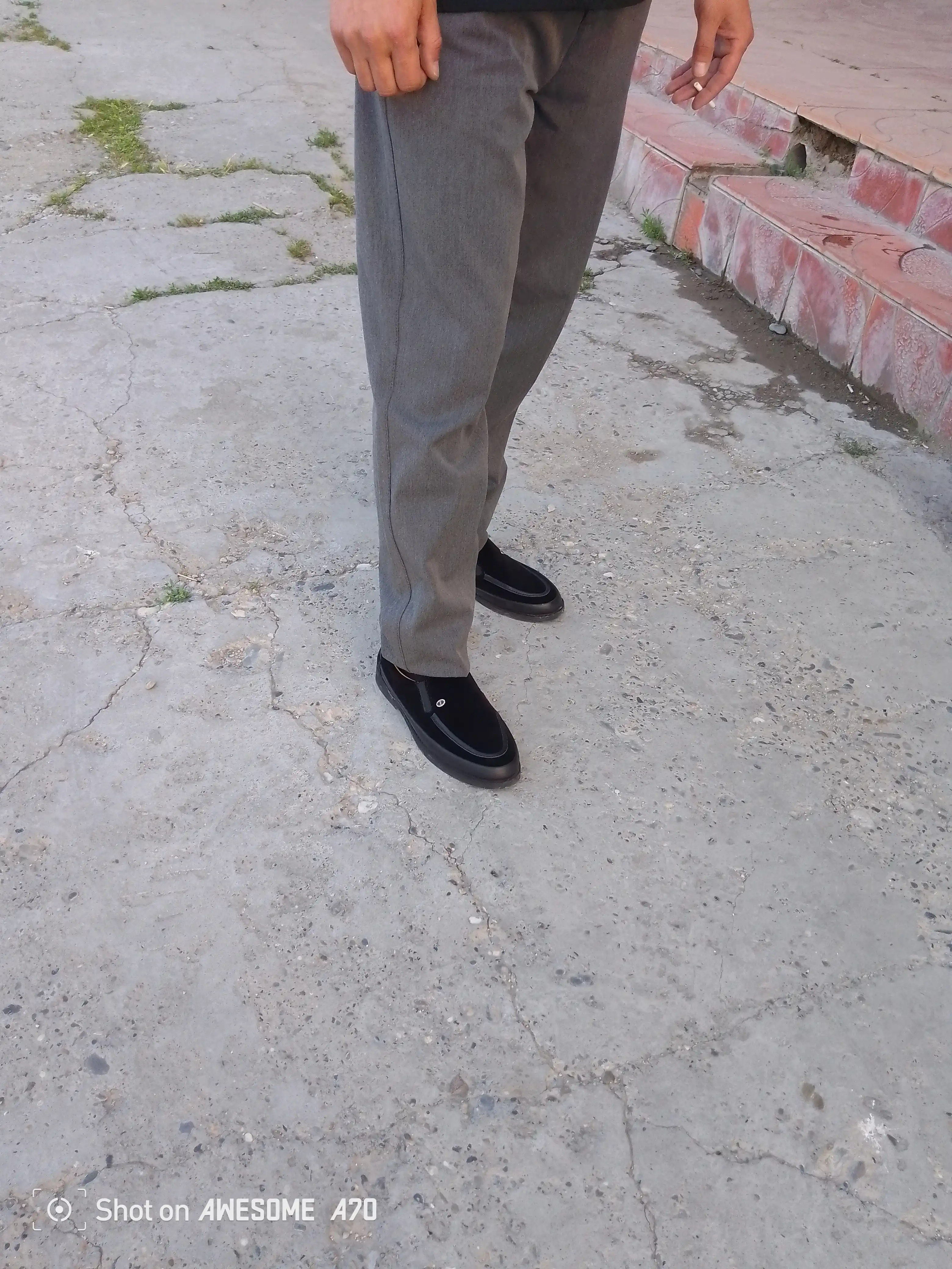 Erkaklar yarim klassik shimlari, kuz-qish klassik, tekis chinoslar F17 casual