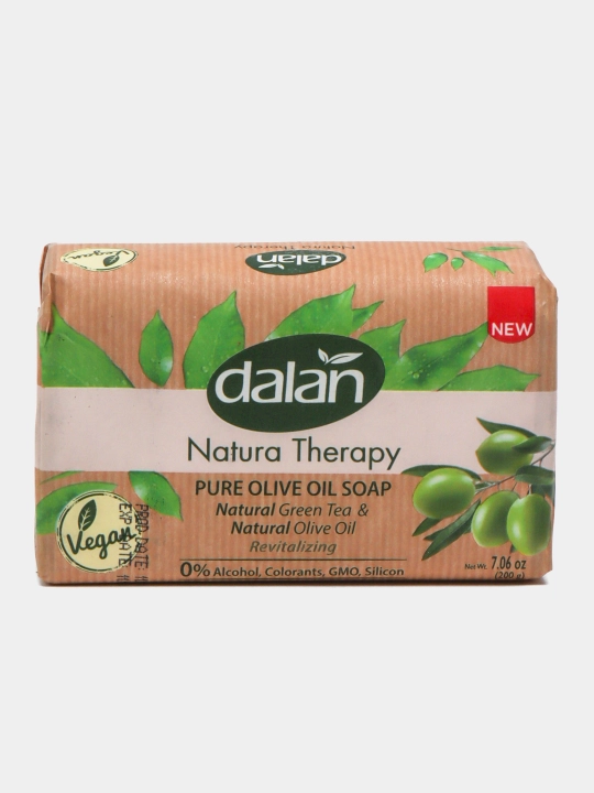 Dalan Natura Therapy zaytun bo‘lakli sovuni, 200gr. ko‘k choy ekstrakti - 