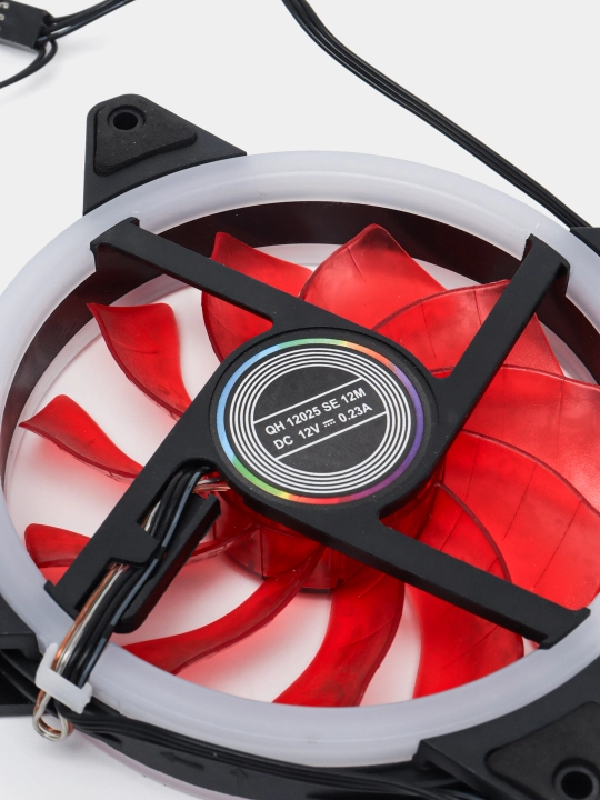 Kompyuter sovutish ventilyatori, 120 mm, yuqori havo oqimi, RPM, 12V, DC. LED yorug'lik bilan
