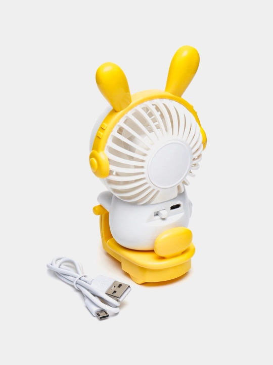 Portativ mini-ventilyator, stol konditsioneri, USB zaryadlovchi bilan