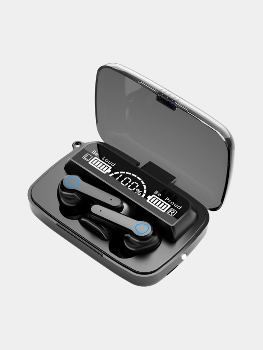 Simsiz quloqchinlar М10- PRO, М30-PRO, М29-PRO, М19-PRO, powerbank keysi va displey bilan