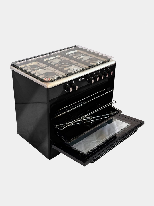 Gaz plita Ideal IEL9002 Inox, 5 konforkali, pech hajmi 105 litr, 90 * 60