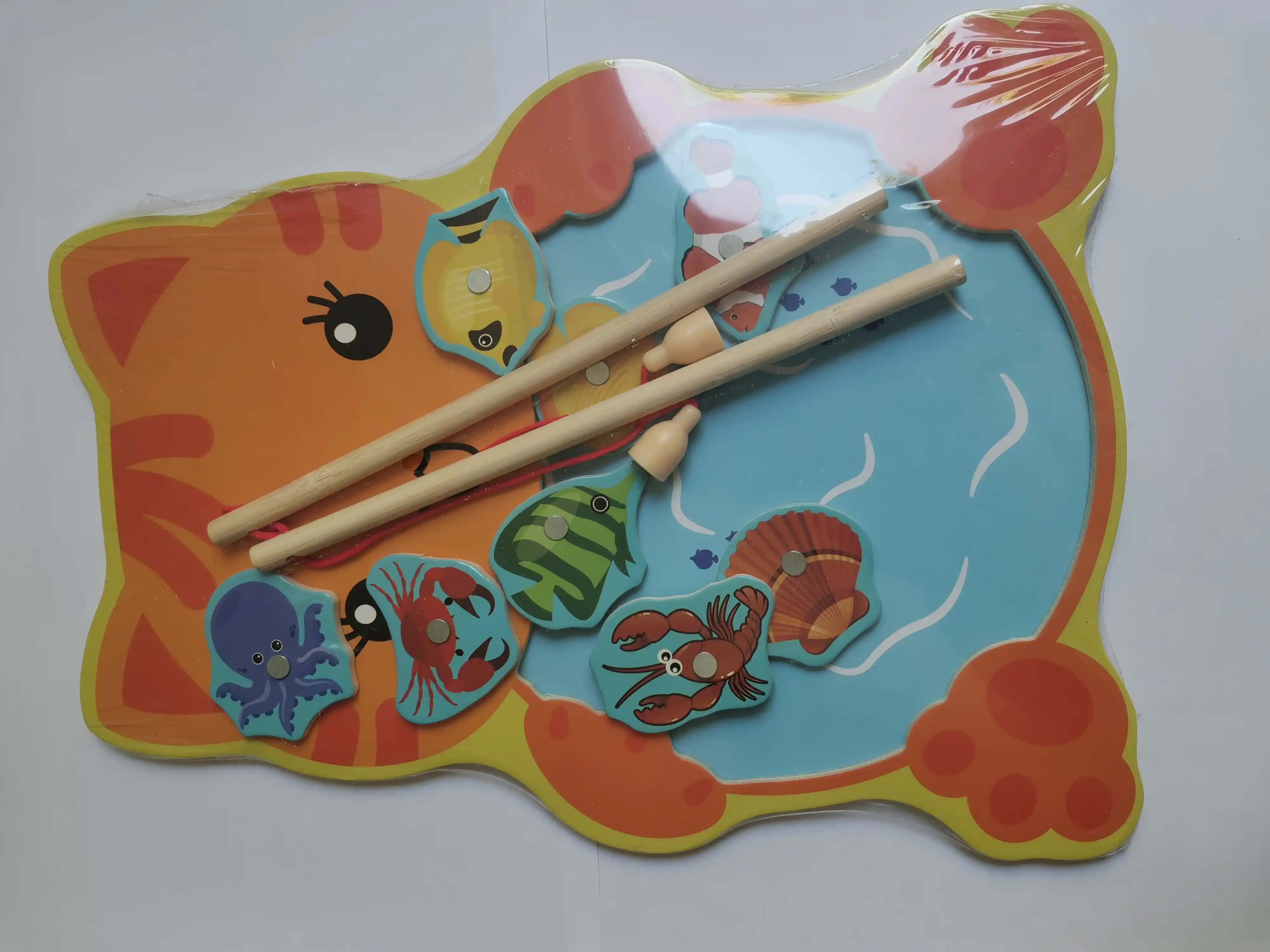 Magnit baliq ovlash, bolalar uchun o'quv yog'och saralash, Montessori