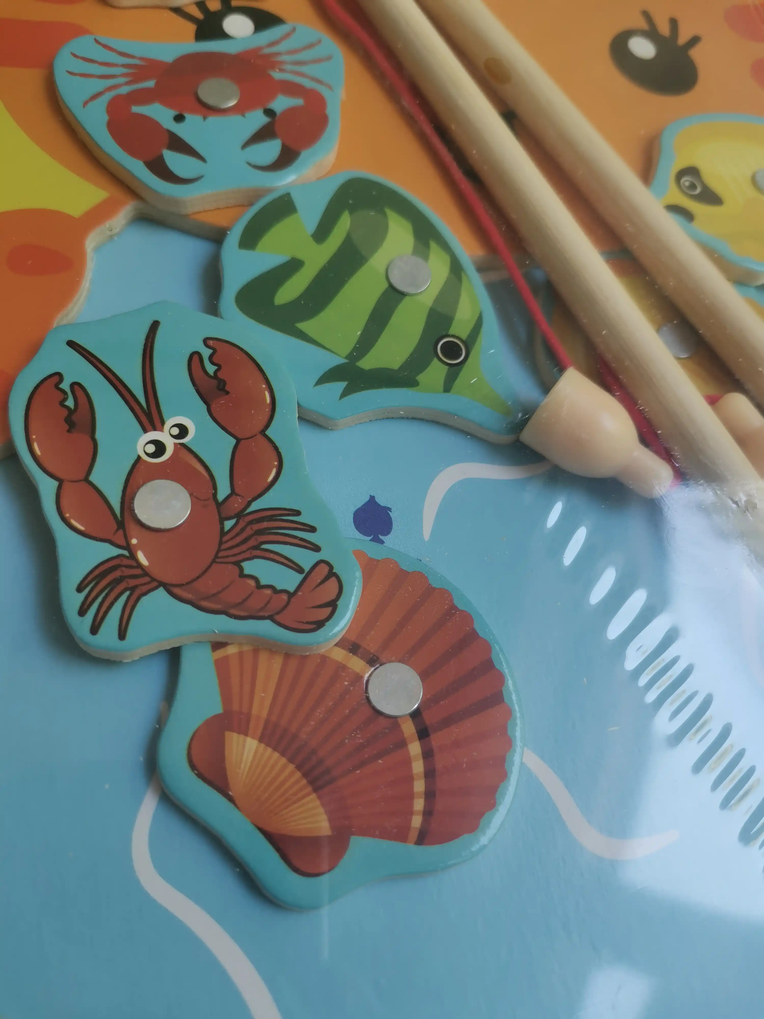 Magnit baliq ovlash, bolalar uchun o'quv yog'och saralash, Montessori