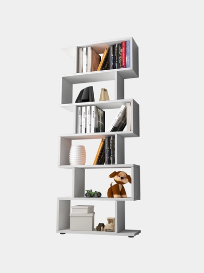 Стеллаж Warehouse - мебель деревянная напольная шкаф полка для игрушек и книг — MEBELTA-WARECOL-БЕЛЫЙ