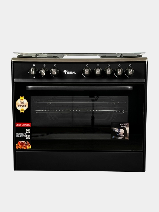 Gaz plita Ideal IEL9022, 4+2 konforkali, pech hajmi 106 litr, 90x60