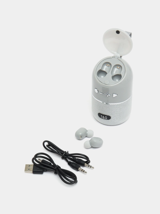 Simsiz quloqchinlar T&G TG805, Bluetooth mini kolonka, TWS, 2 tasi 1 da - 
