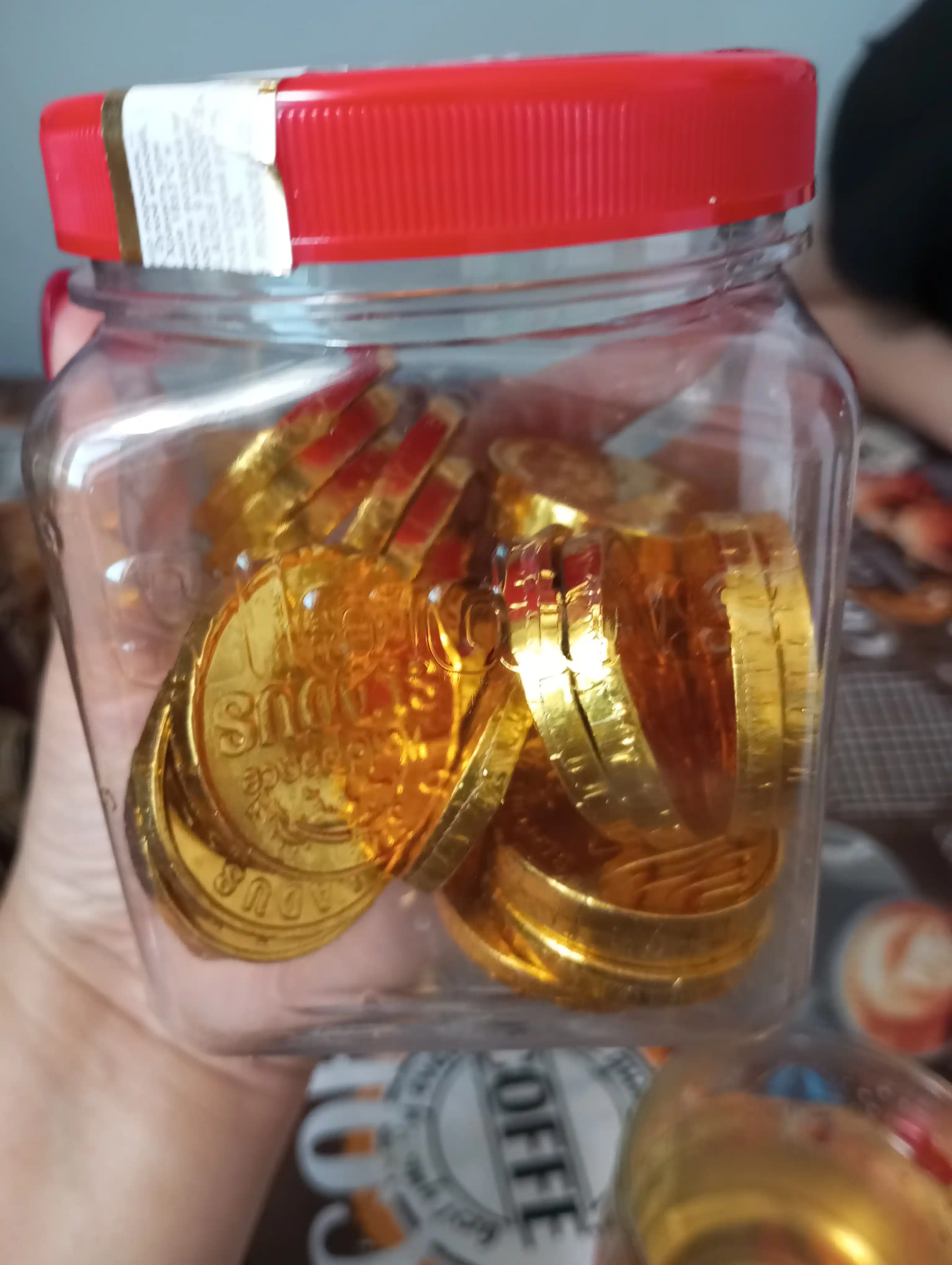 Tangalar shaklidagi sutli shokolad, Sladus Gold Moneda, 300 gr
