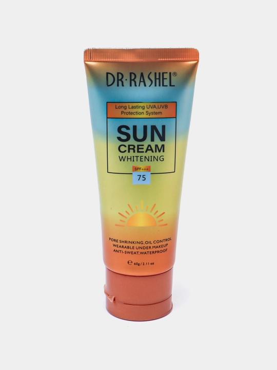 Namlantiruvchi, oqartiruvchi, qarilikga qarshi va aloe quyosh krem Dr.Rashel, SPF