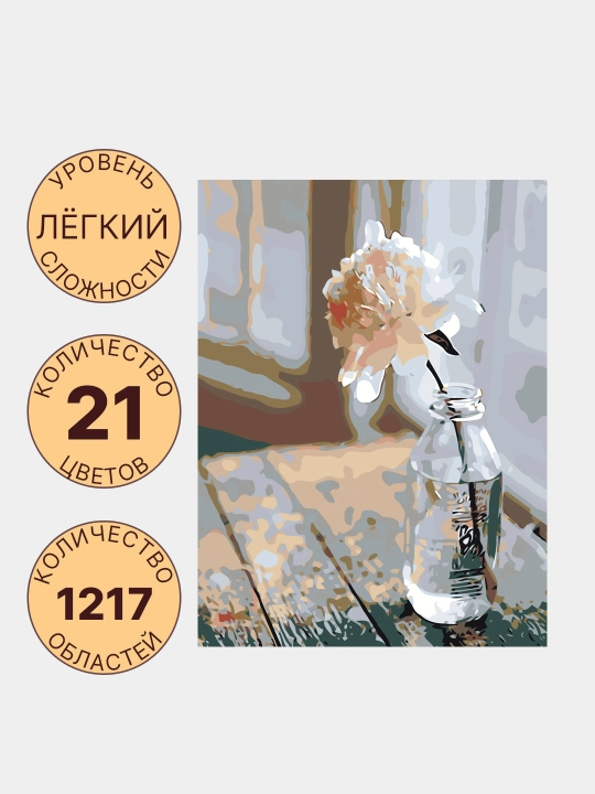 Картина, рисование по номерам ARTERY "Цветы", раскраска на холсте, 40 * 50 см