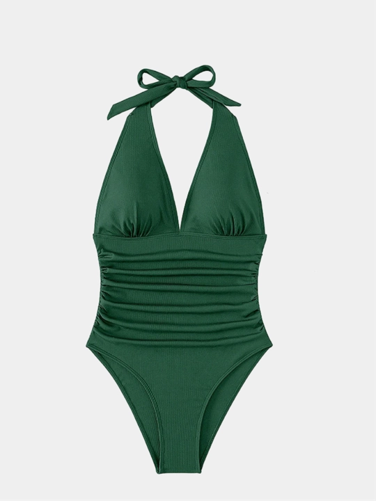 Ayollar uchun yopiq, yaxlit, qovurg‘ali mayo