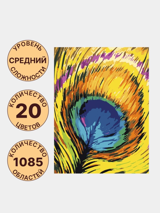 Raqamlar bo'yicha rasm chizish ARTERY Qushlar, holstda chizmachilik, 40 * 50 sm