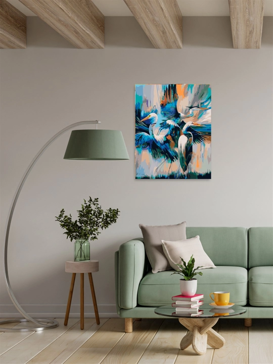Raqamlar bo'yicha rasm chizish ARTERY Qushlar, holstda chizmachilik, 40 * 50 sm