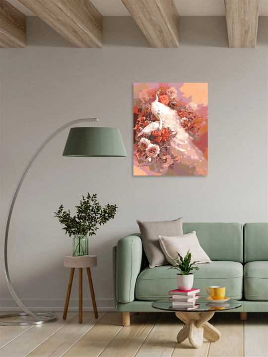 Raqamlar bo'yicha rasm chizish ARTERY Qushlar, holstda chizmachilik, 40 * 50 sm