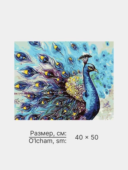 Raqamlar bo'yicha rasm chizish ARTERY Qushlar, holstda chizmachilik, 40 * 50 sm