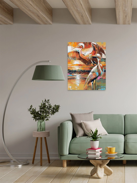 Raqamlar bo'yicha rasm chizish ARTERY Qushlar, holstda chizmachilik, 40 * 50 sm