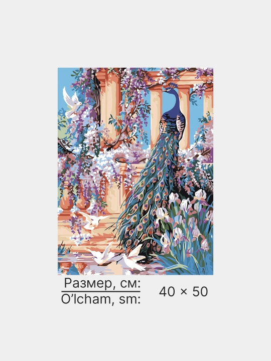 Raqamlar bo'yicha rasm chizish ARTERY Qushlar, holstda chizmachilik, 40 * 50 sm