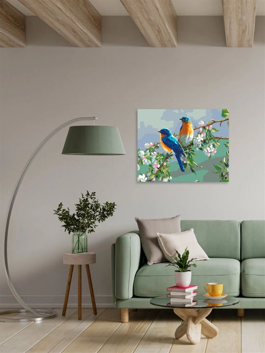 Raqamlar bo'yicha rasm chizish ARTERY Qushlar, holstda chizmachilik, 40 * 50 sm
