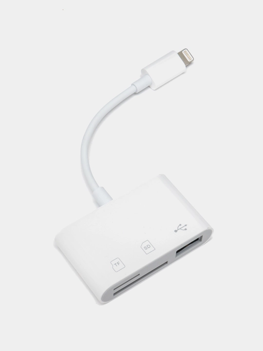 Xotira kartasini o'quvchi SD TF 3 si 1 Apple iPhone uchun OTG adapteri iPad uchun karta o'quvchi - 