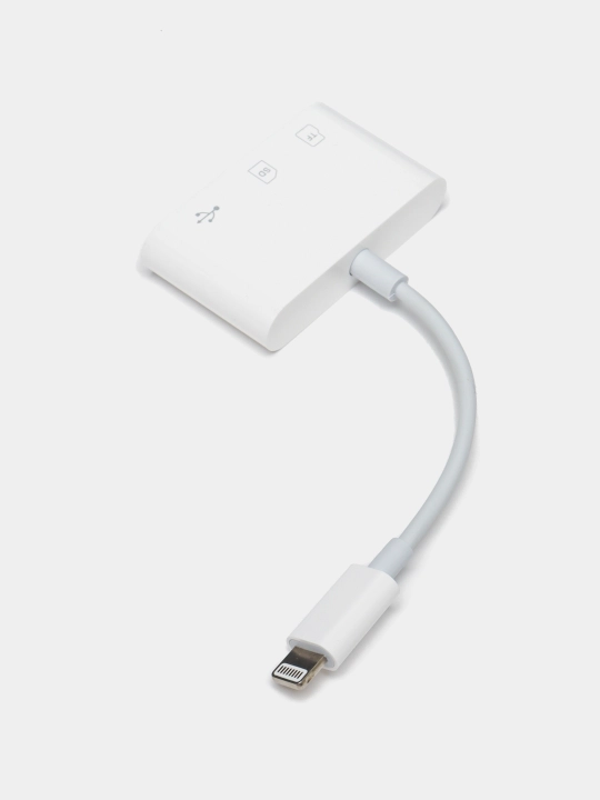 Устройство чтения карт памяти SD TF 3 в 1 Кардридер для Apple iPhone OTG-адаптер для iPad
