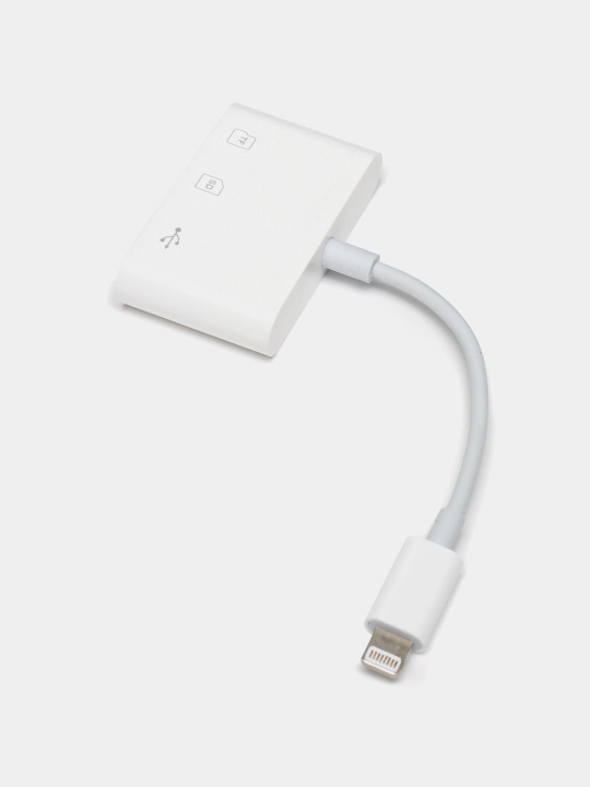 Xotira kartasini o'quvchi SD TF 3 si 1 Apple iPhone uchun OTG adapteri iPad uchun karta o'quvchi