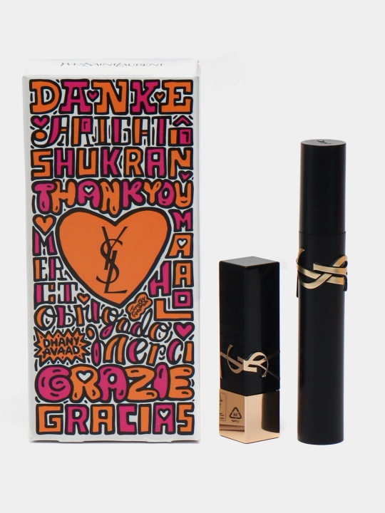 YSL Lash Clash Mascara & Rouge Lipstick Nu12 tush va lab bo'yog'i to'plami - 