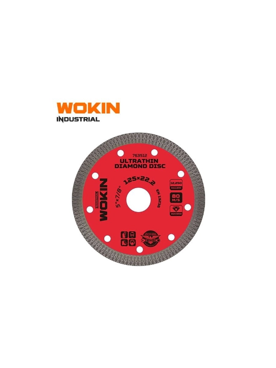 Beton va plitkalar uchun ultra yupqa olmosli disk Wokin, 125 * 1.2 * 10 * 22.2