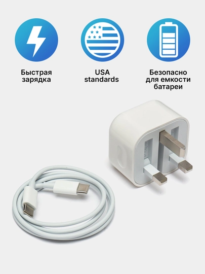 Зарядное устройство с быстрой зарядкой для iPhone 15 Pro, 15 Pro Max, 35 Вт, кабель Type-C