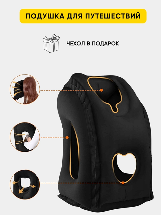 Puflanadigan sayohat yostig'i, anatomik o'zgartiriladigan yostiq