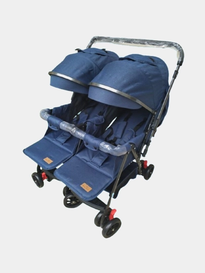 Коляска прогулочная для двойняшек — BABYMOM-EGIZAK-НГОЛУБ