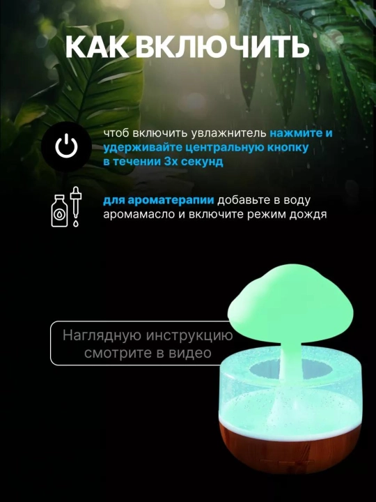 Увлажнитель воздуха, в виде дождевого облака