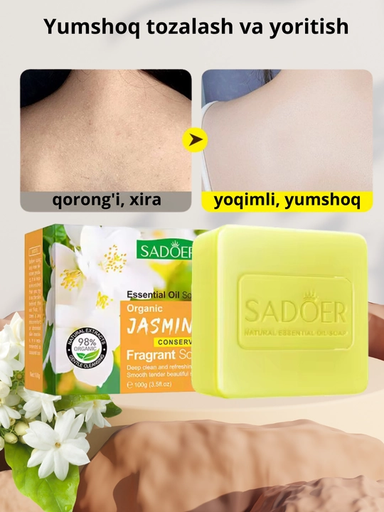 Sovun yuz va tana uchun sovun, oqartiruvchi, namlovchi, 100 g