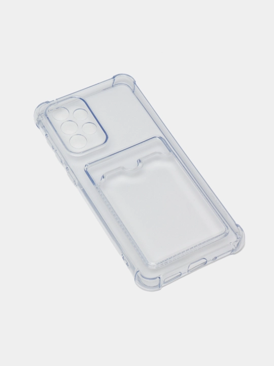 Силиконовый прозрачный чехол, с отделением для карт, для Samsung S23/22Ultra/Plus/A12/A34