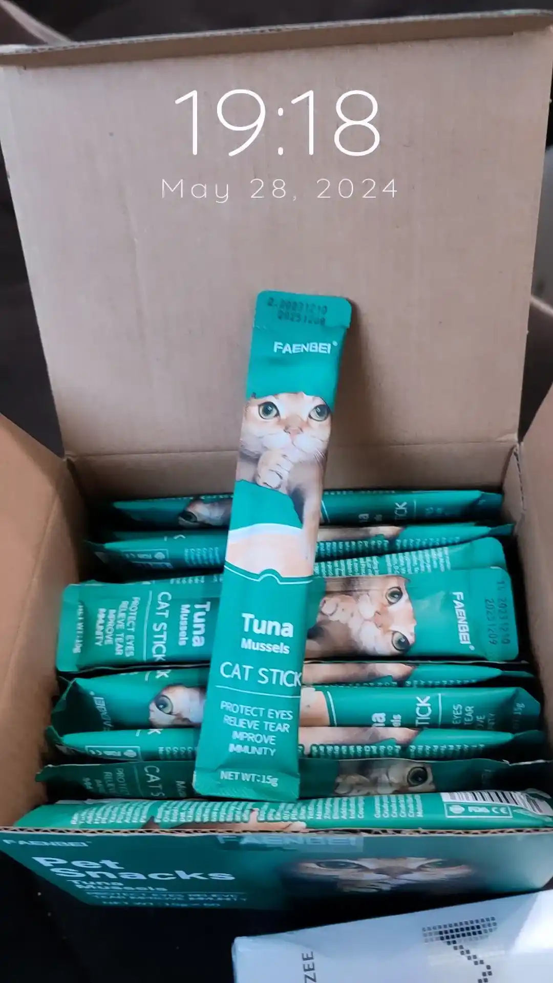 Shirinlik mushuklar uchun Pet Snacks, 60 dona korobkada