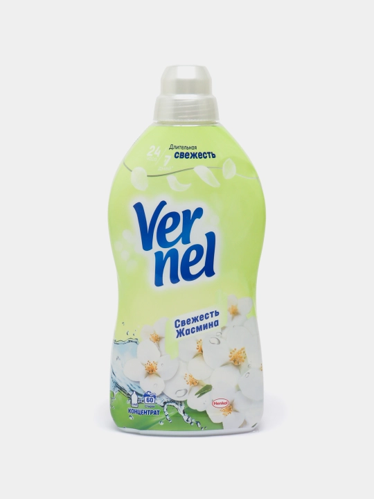Vernel Fresh Jasmine, кондиционер для белья, концентрированный, приятный аромат, 1,44 литра, 60 стирок.