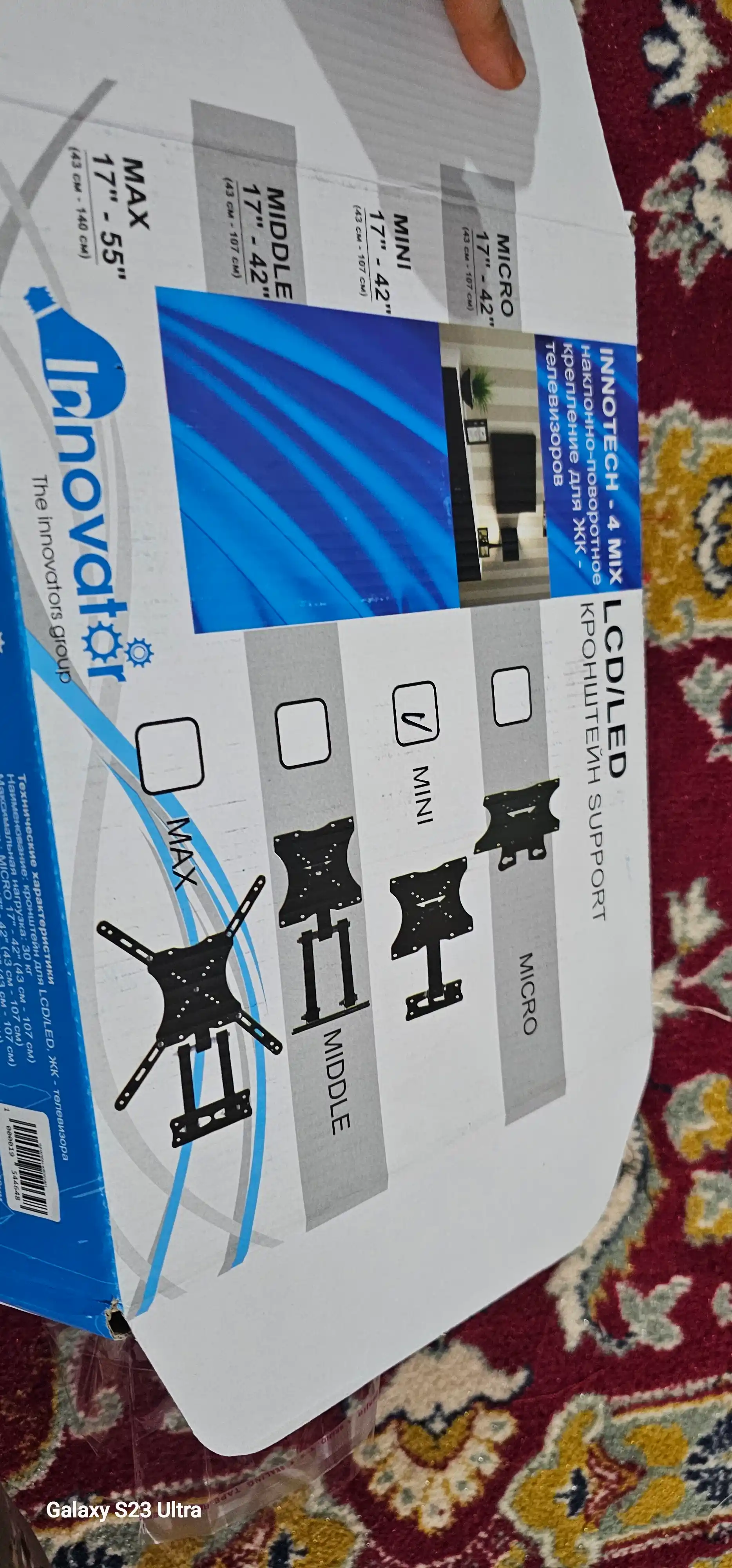 Televizor uchun kronshteyn Innotech Mini 17''-42''