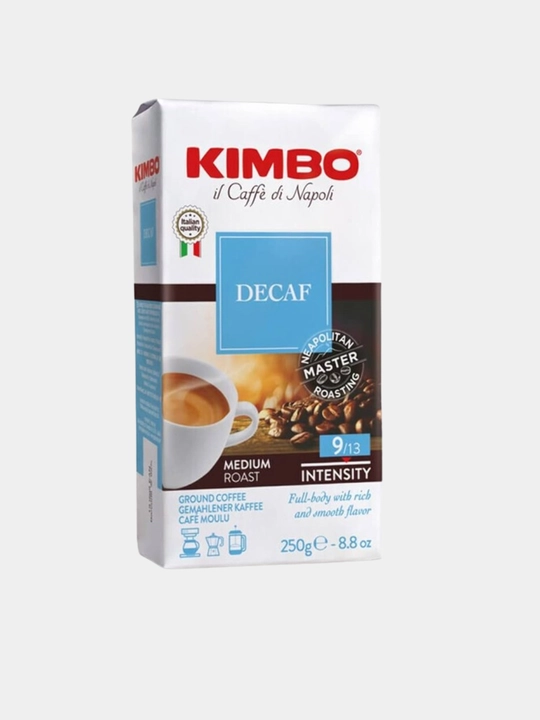 Кофе молотый КИМБО ДЕКАФ без кофеина, 250 г