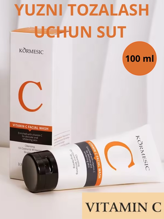 Yuz va bo'yin uchun sut gel, molochko vitamin C bilan, oqartuvchi, yosh dog'lariga qarshi