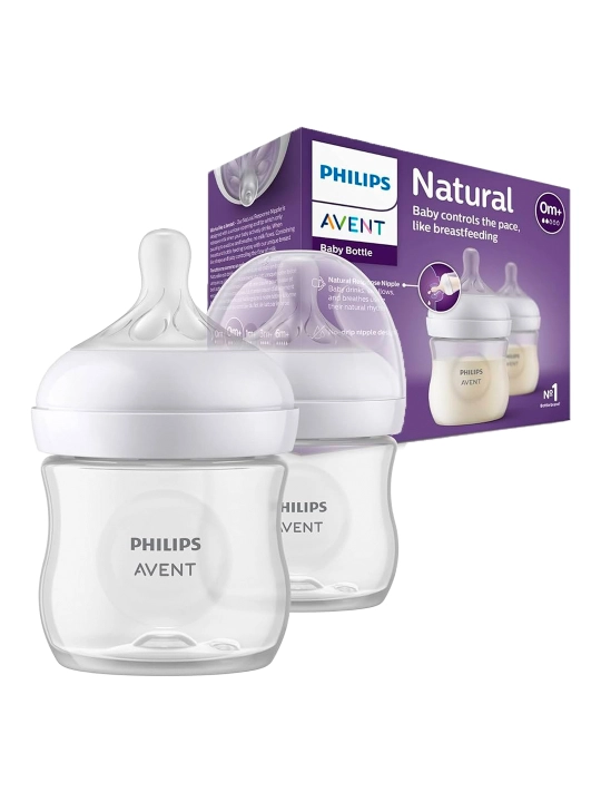 Bolalar shisha plastik Philips Avent Response, 125 ml, 0+ oy, 2 dona