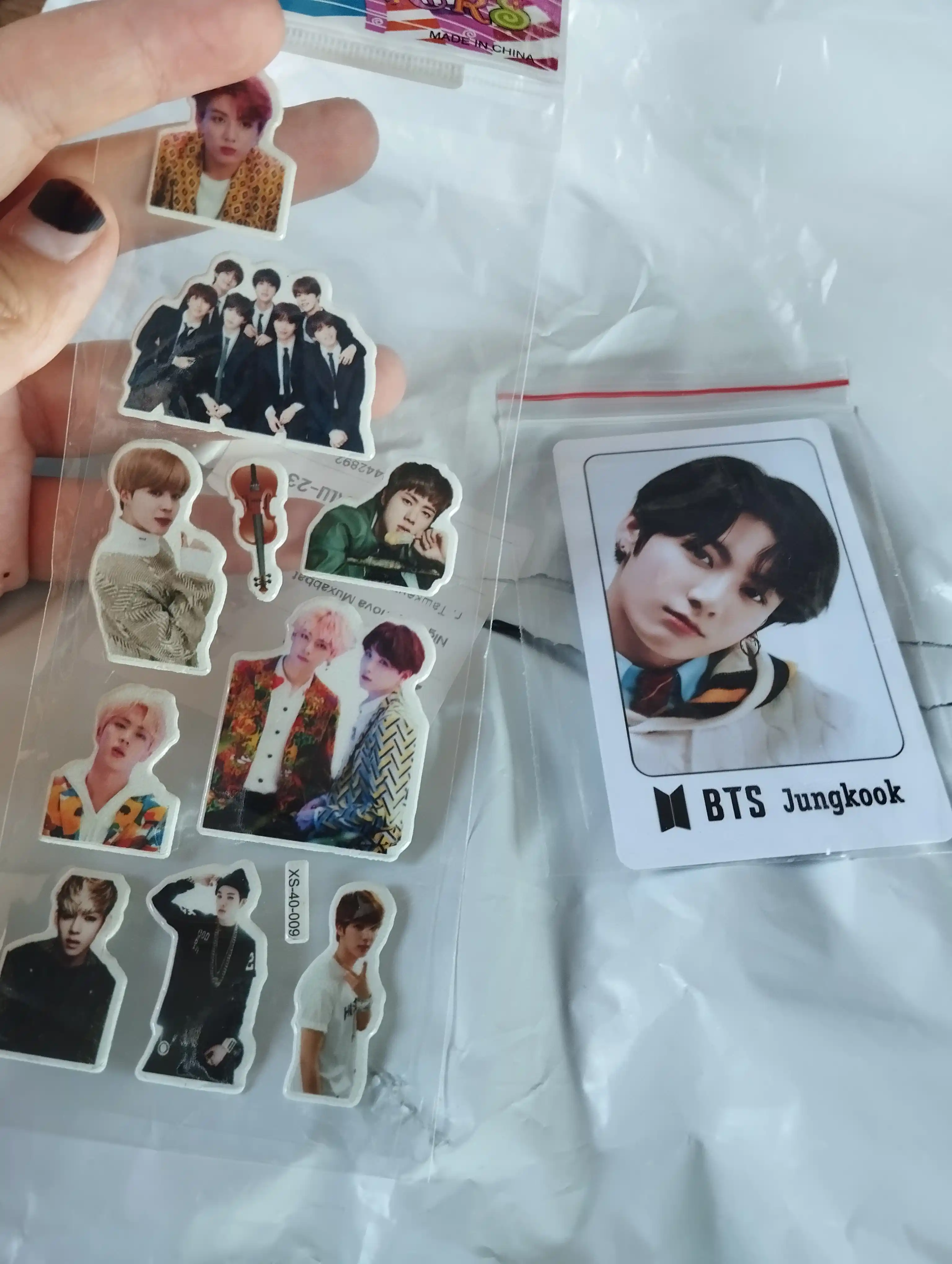 Стикеры - наклейки "BTS", 12 стикеров в 1 листе