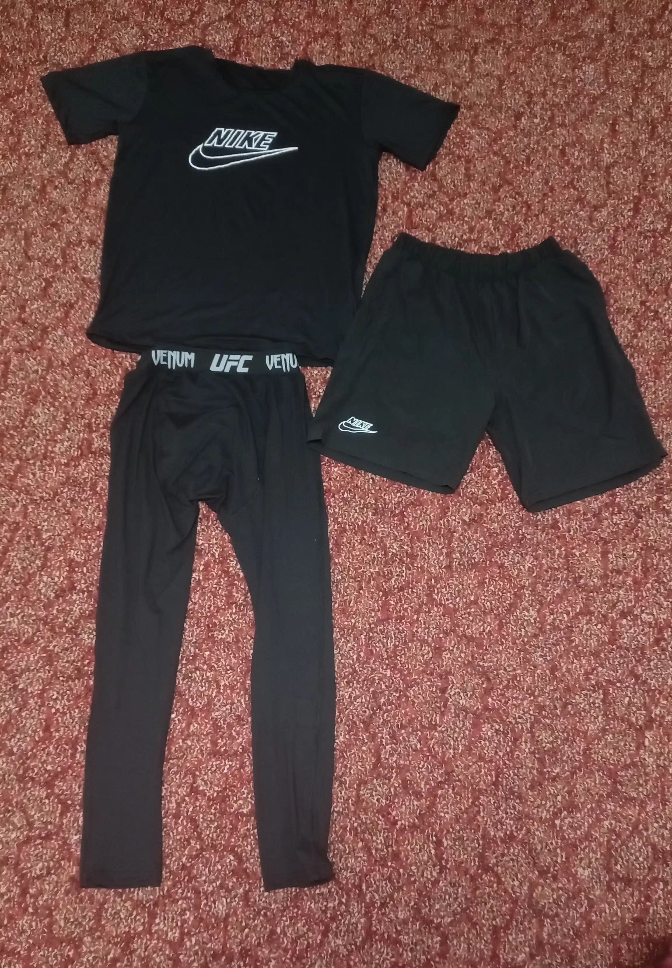 Erkaklar sport kiyimi, 3 tasi 1 da, 46-56 o'Ichamlar, S-XXXL malomerka, futbolka+shortik